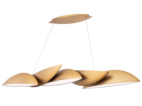 Modern Forms Sydney 5-Light Aged Brass LED Linear Island Pendant