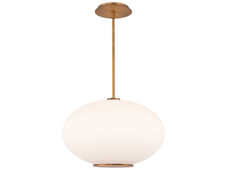 Modern Forms Illusion 1-Light Aged Brass Glass LED Globe Pendant