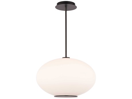 Modern Forms Illusion 1-Light Black Glass LED Globe Pendant