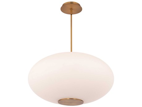 Modern Forms Illusion 1-Light Aged Brass Glass LED Globe Pendant