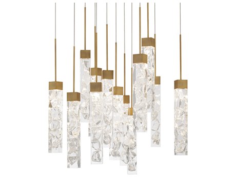 Modern Forms Minx 13-Light Aged Brass Linear Pendant