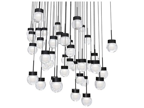 Modern Forms Double Bubble 41-Light Black Globe Pendant