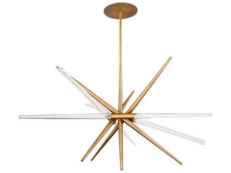 Modern Forms Stormy 6-Light Aged Brass LED Linear Pendant