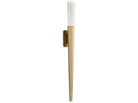 Modern Forms Scepter 2-Light Aged Brass Crystal LED Wall Sconce