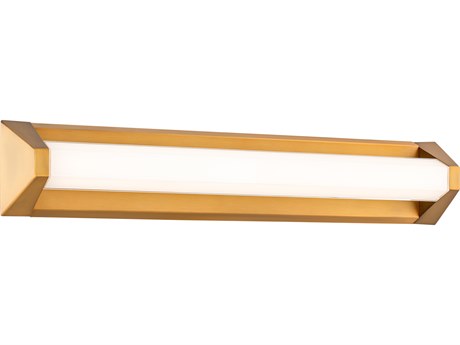 Modern Forms Swale 1-Light Aged Brass Vanity Light