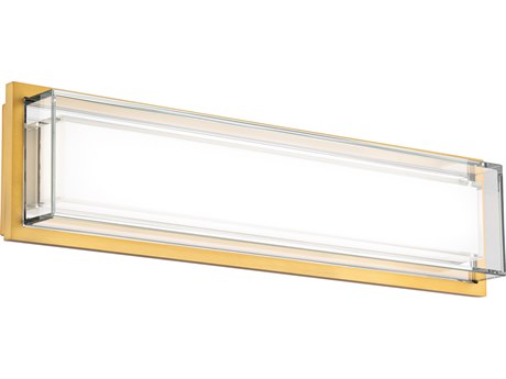 Modern Forms Ice Bar 1-Light Aged Brass Vanity Light