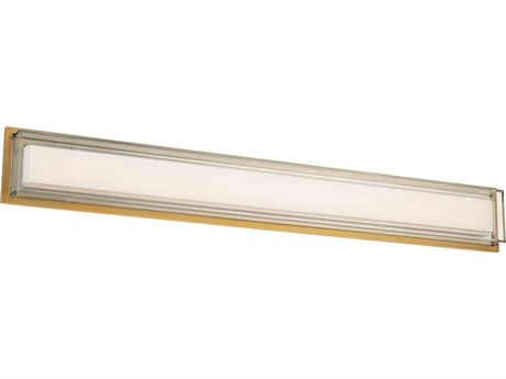 Modern Forms Ice Bar 1-Light Aged Brass Vanity Light