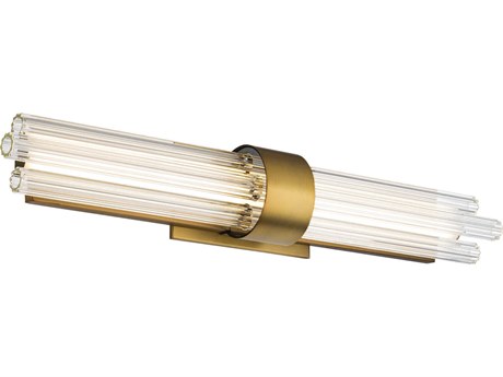 Modern Forms Luzerne 2-Light Aged Brass Glass LED Vanity Light