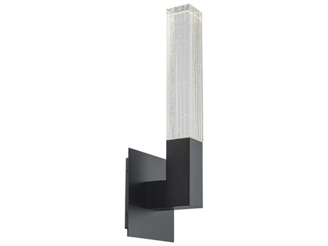 Modern Forms Cinema 1-Light Black Crystal LED Wall Sconce