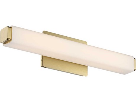 Modern Forms Vogue 2-Light Brushed Brass Glass LED Vanity Light