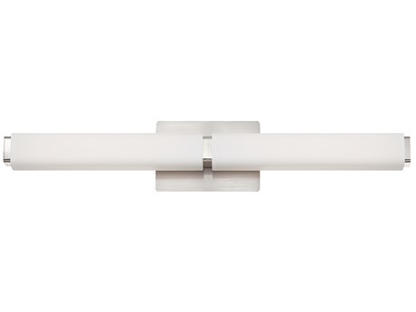 Modern Forms Vogue 1-Light Brushed Nickel Glass LED Vanity Light