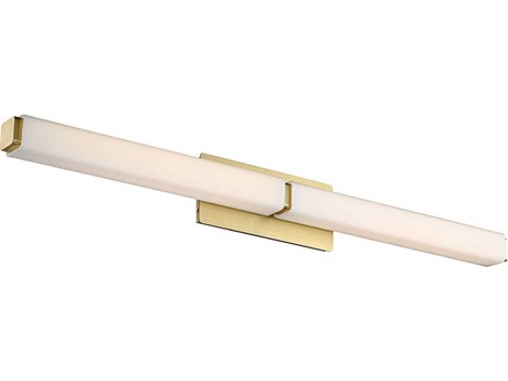 Modern Forms Vogue 1-Light Brushed Brass Glass LED Vanity Light