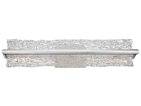 Modern Forms Vetri 1-Light Brushed Aluminum Clear Glass LED Vanity Light