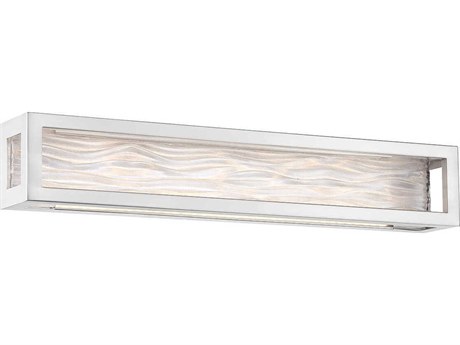 Modern Forms Shock Waves 1-Light Brushed Nickel Glass LED Vanity Light