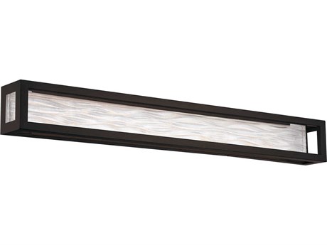 Modern Forms Shock Waves 1-Light Black Glass LED Vanity Light