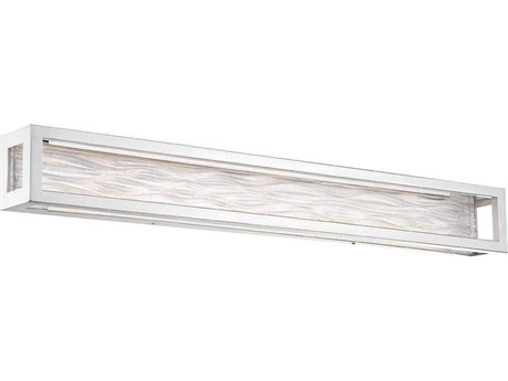 Modern Forms Shock Waves 1-Light Brushed Nickel Glass LED Vanity Light