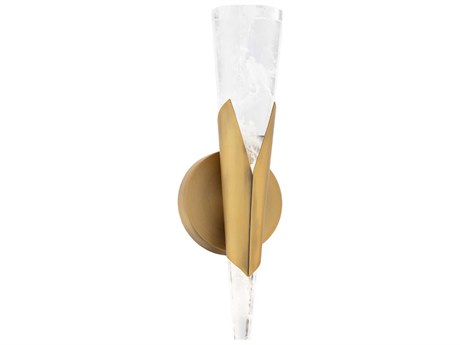 Modern Forms Kilt 1-Light Aged Brass Wall Sconce