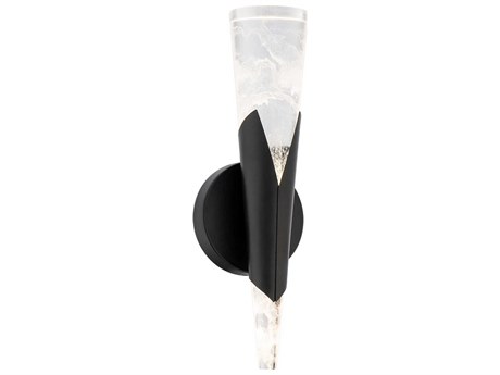 Modern Forms Kilt 1-Light Black Wall Sconce
