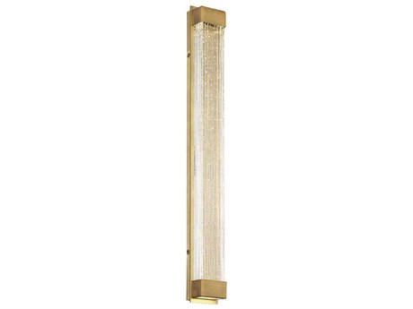 Modern Forms Tower 1-Light Aged Brass Crystal LED Wall Sconce