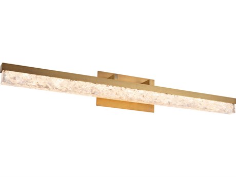 Modern Forms Minx 1-Light Aged Brass Crystal LED Vanity Light