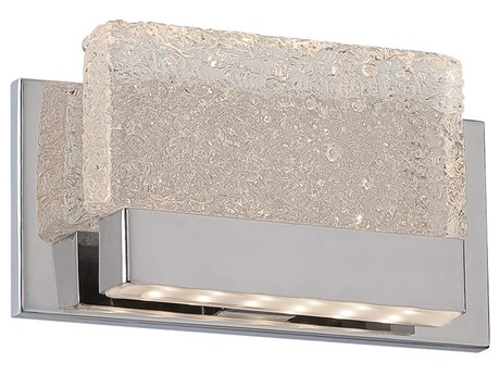 Modern Forms Glacier 1-Light Chrome Glass LED Wall Sconce
