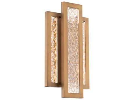 Modern Forms Fury 3-Light Aged Brass Glass LED Wall Sconce