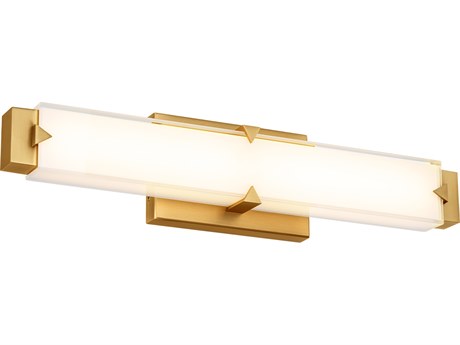 Modern Forms Carlisle 1-Light Aged Brass Vanity Light