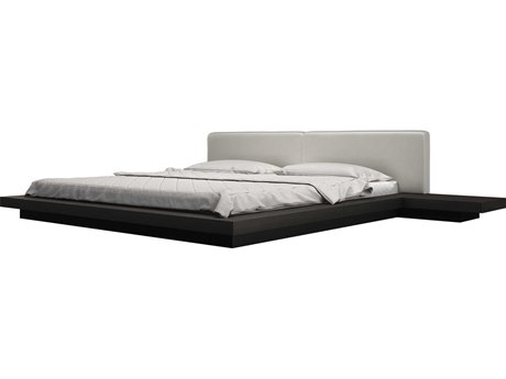 Modloft Worth White Eco Leather And, White Leather Platform King Bed