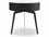 Modloft Warren Black Granite Quartz / Wenge 20'' Wide Round End Table  MOLMGL8301BLK