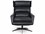 Moroni Hansen Swivel Black Leather Accent Chair  MOR58606B1298