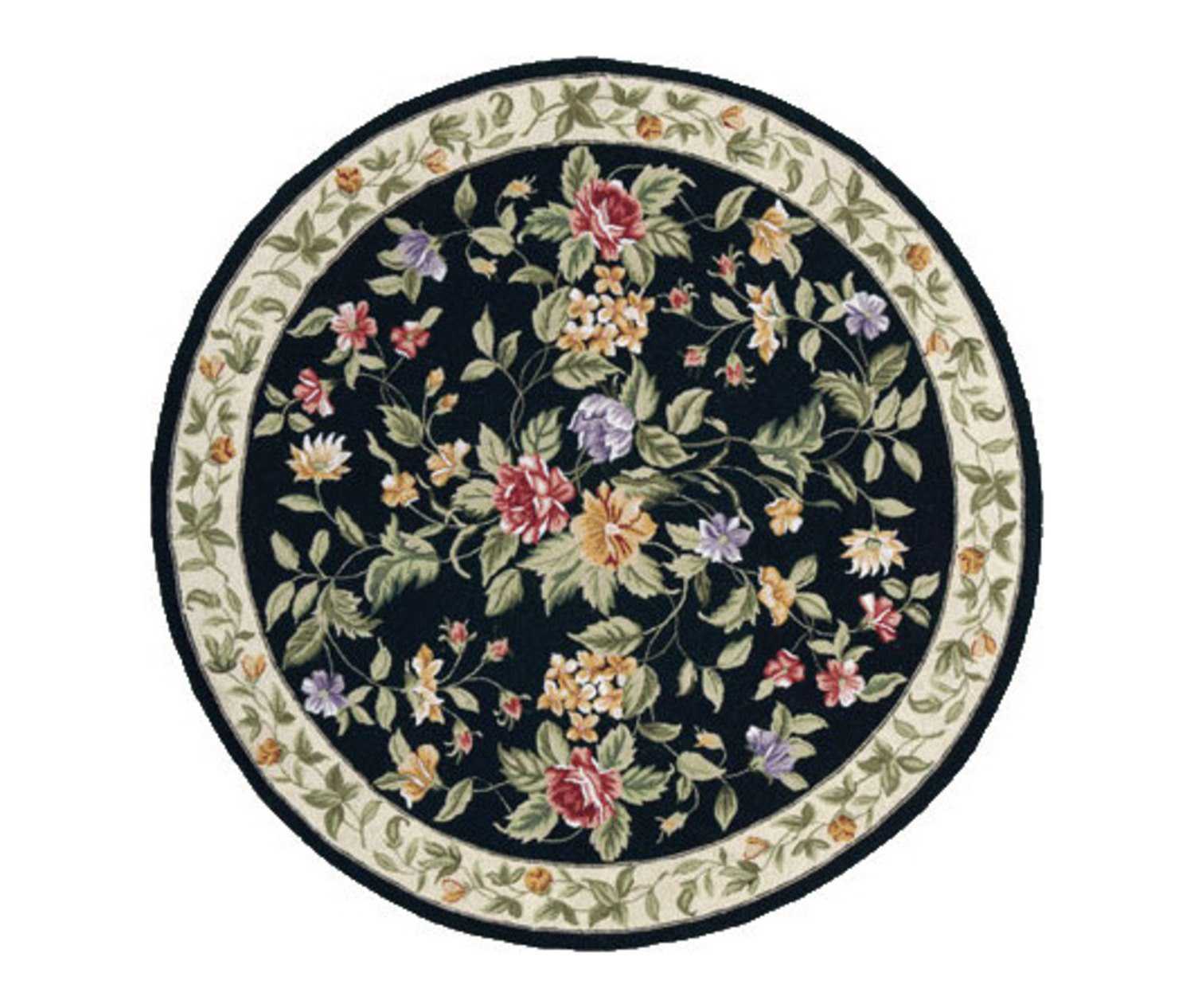 Momeni Spencer 7' Round Black Area Rug | MOSPENCSP16BLKROU