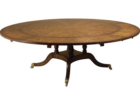 Maitland Smith Round Wood Aged Regency Dining Table