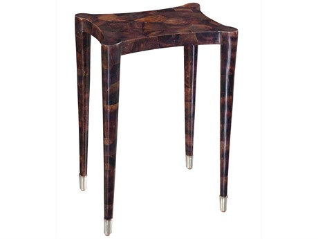 Maitland Smith Stiletto Rectangular Brown Crackled Penshell End Table