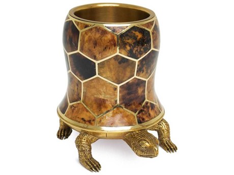 Maitland Smith Brass Turtle Wine Holder