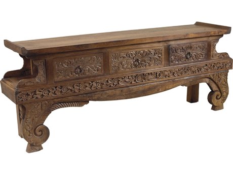 Maitland Smith Rectangular Wood Natural Console Table