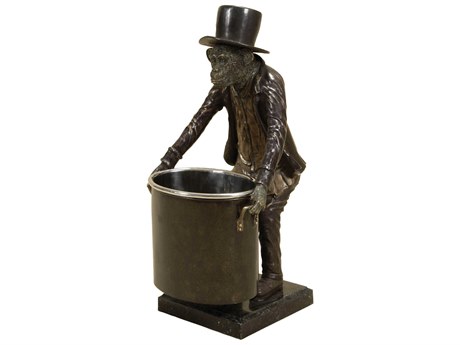 Maitland Smith Dark Bronze / Verdigris Server Monkey Wine Holder