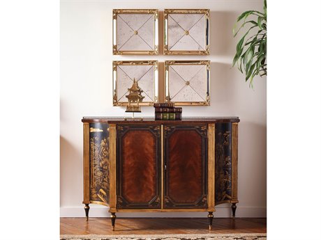 Maitland Smith Cabinet with Mirror Set