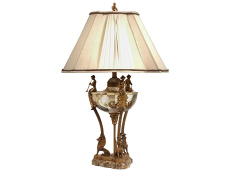 Maitland Smith Neo Antique Patina Brass Buffet Lamp