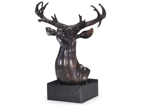 Maitland Smith Brass Stag Sculpture