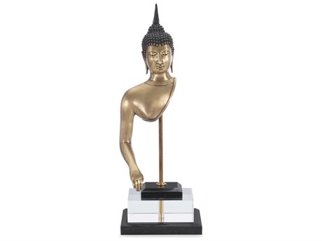Maitland Smith Brass Buddha Figure Sculpture