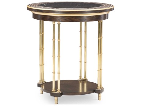Maitland Smith Round Marble End Table