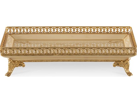 Maitland Smith Gold Porcelain Serving Tray