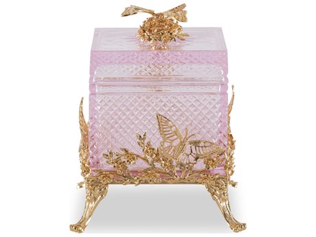 Maitland Smith Pink Crystal Box