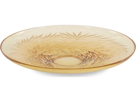 Maitland Smith Crystal Amber Serving Dish