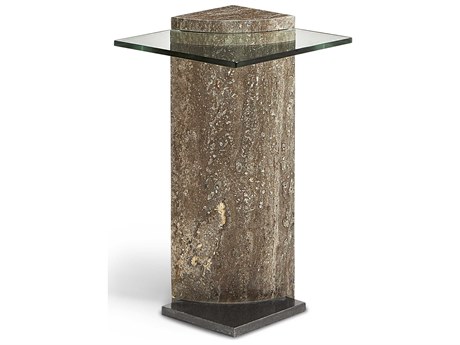 Maitland Smith Square Glass Grey End Table