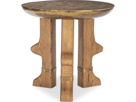 Maitland Smith Porridge Round Wood End Table