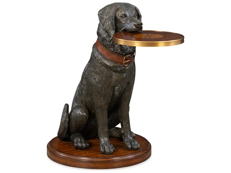 Maitland Smith Golden Retriever Accent Table