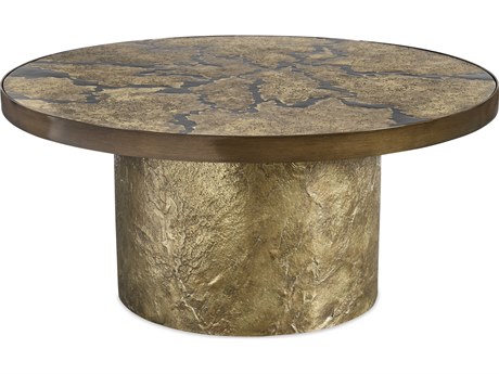 Maitland Smith Round Wood Coffee Table