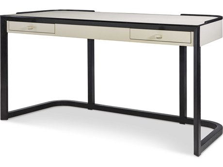 Maitland Smith White Walnut Wood Secretary Desk
