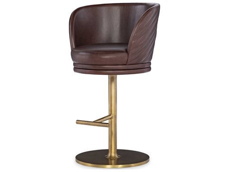 Maitland Smith Leather Swivel Counter Stool